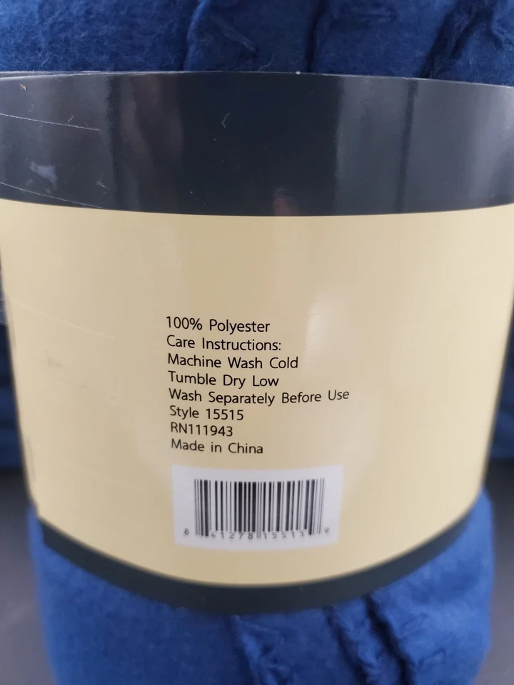 NEW NorthPoint Blue Fleece 50X60" Blanket Quilt Throw Gift BRAND NEW - Image 3 of 4