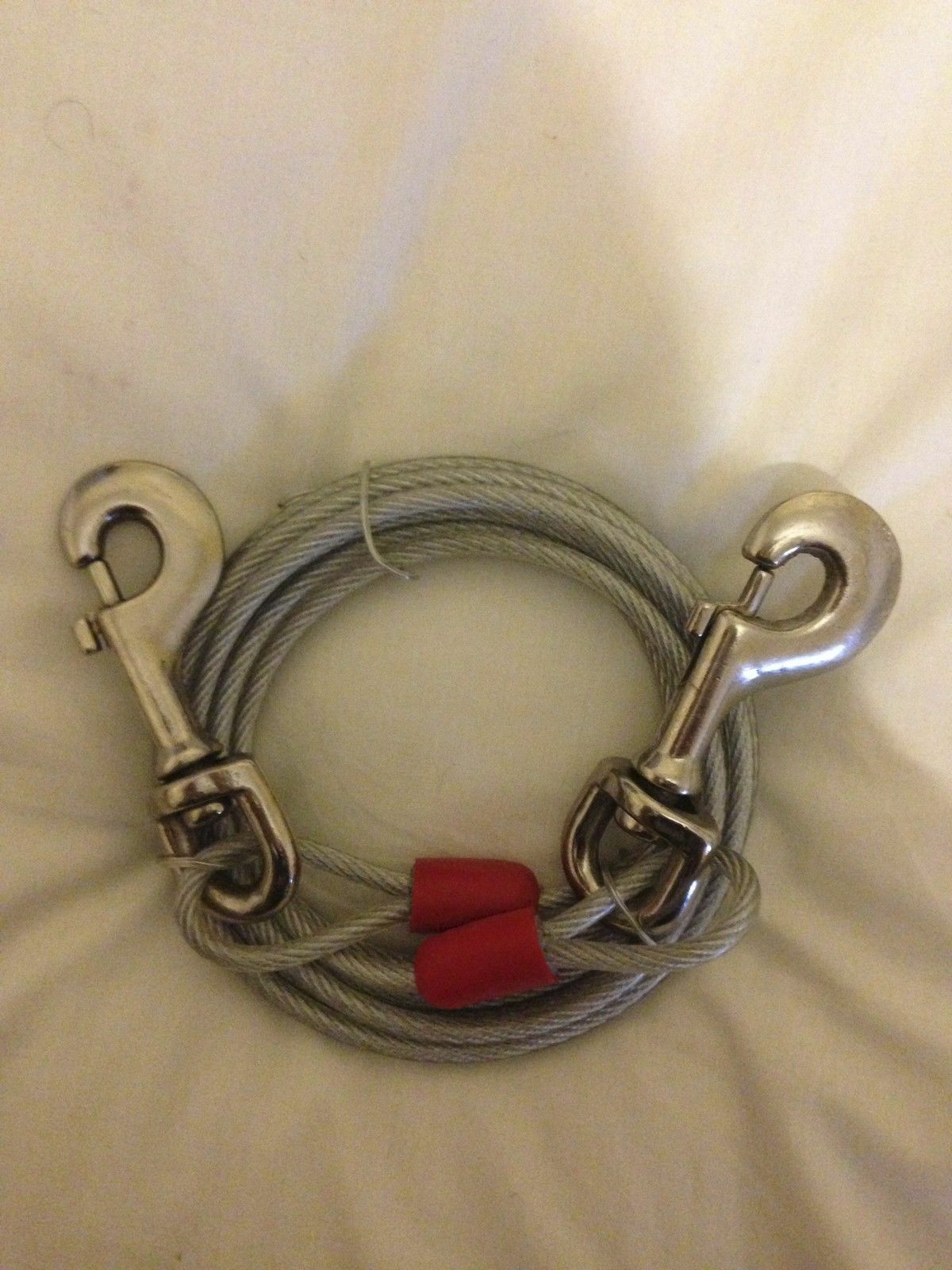 Pet Dog Tie Out Stake Camping Ground Garden Screw Spike Long Cable Wire