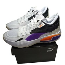 PUMA COURT RIDER 1 BASKETBALL TRAINER SNEAKER MEN SHOES WHITE/RED SIZE 9.5 NEW
