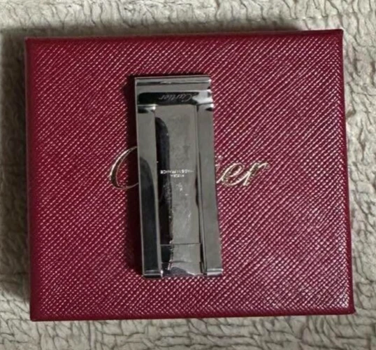 Cartier Money Clip Santos Silver x Gold Bill Scissors Accessories Wallet - Image 2 of 3