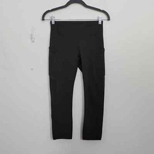 Lululemon Wunder Under High Waisted Green Crop Leggings Size 4