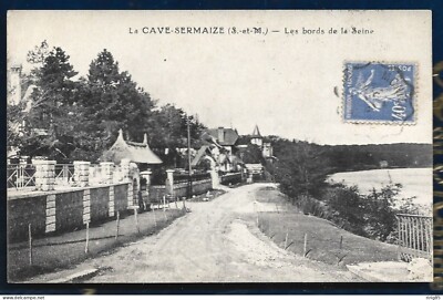 Old postcard -- La Cave Sermaize. LES BORDS DE LA SEINE . 270.J*