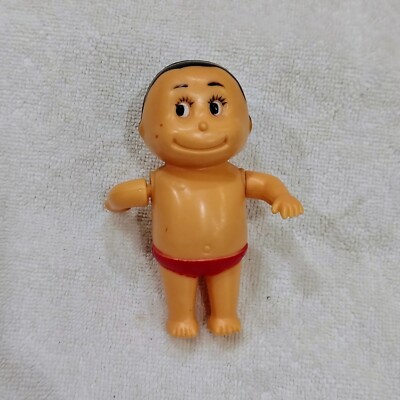 Vintage 1970s Wind-Up Bathtub Toy Boy Swimming Backstroke Works Well M2