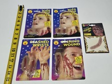 Vintage 1990's Rubie's, Forum Latex Halloween Wound Makeup Lot of 5 NOS
