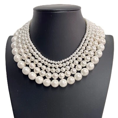 Collana classica bohémien con perle finte Collana stile Boho