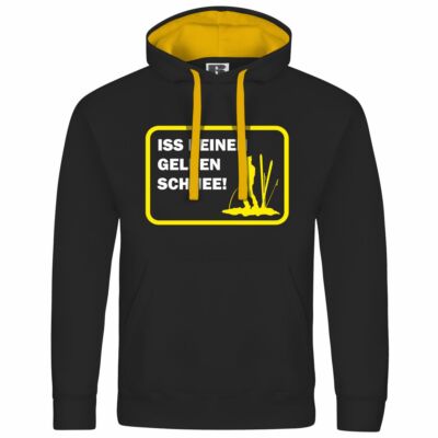 Herren Kapuzenpullover Hoodie Iss keinen gelben Schnee Winter lustiger  spruch