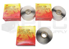 LOT OF 3 NEW 3M SCOTCH 2228 RUBBER MASTIC TAP 1 ROLL-1" x 10FT x .065"