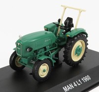 Modell Statischer Landwirtschaftstraktor Man 4L1 Traktor 1960 - Mit Vitrine 1/43