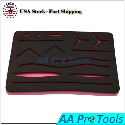 Medical Skin Suture Practice Silicone Pad Wound Simulated Training Kit DS-1357