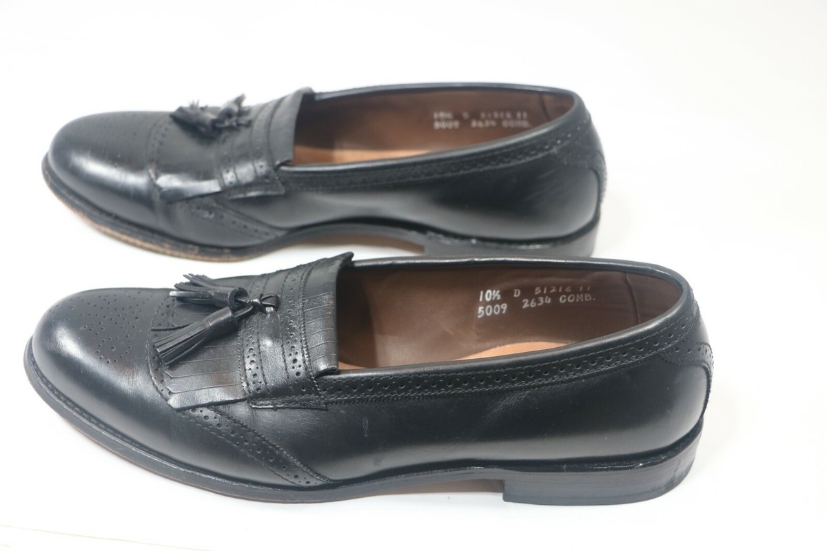 Allen Edmonds Bridgeton Kiltie Tassel Black Leather Loafers USA Men\'s 10.5 D EUC ALLEN EDMONDS “Bridgeton” Black Leather Kiltie Tassel  main image 3