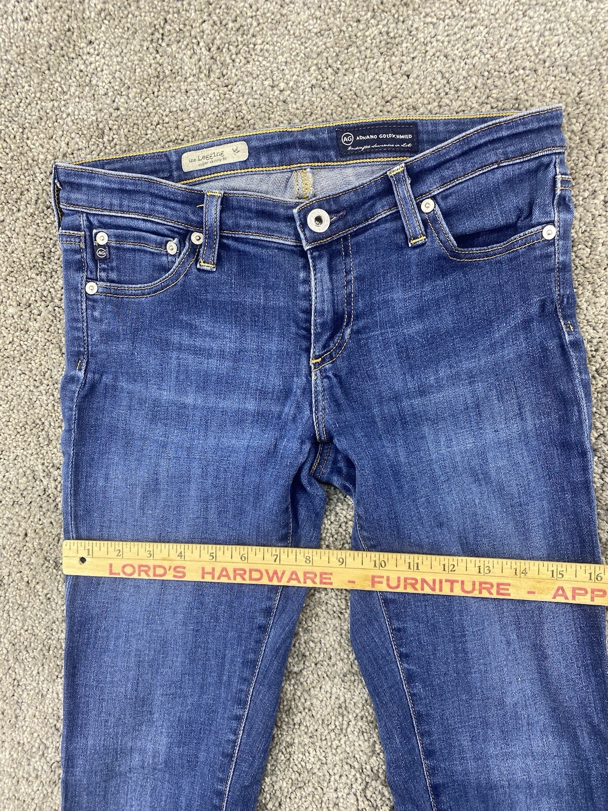 AG Adriano Goldschmied Jeans Sz 28R The Legging Super Skinny Women's Dark Wash thumbnail 5