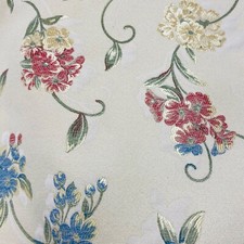 Image of Beautiful Embroidered Floral Pattern Curtain Fabric Material 137cm wide BR212