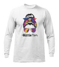 Hippy Mom Bun Mother Wife Family Funny Joke Humor Humorous Long Sleeve