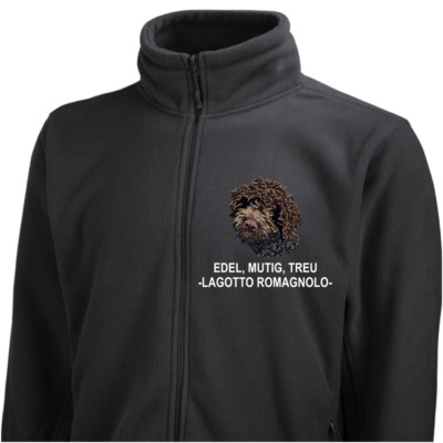 Fleecejacke Jacke LAGOTTO ROMAGNOLO Stickerei by Siviwonder Hund