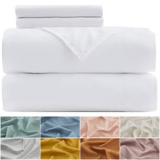 Chezmoi Collection Soft Washed Brushed Microfiber Deep Pocket Sheet Set