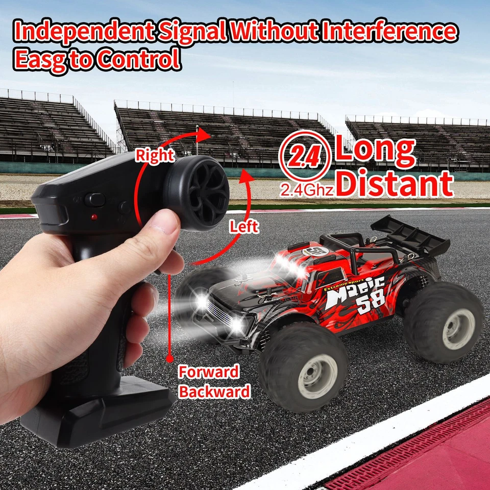 1:18 RC Off-road Car Racing Monster Truck Cars Remote Control Car Drift ChildE4 - Image 4 of 4