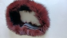 Real Fox Fur Headband Red New made in the USA