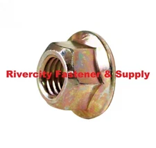 M10-1.5 All Metal Flange Top Lock Nuts 10mm x 1.5 DIN 6927 M10x1.5 Stover Nut