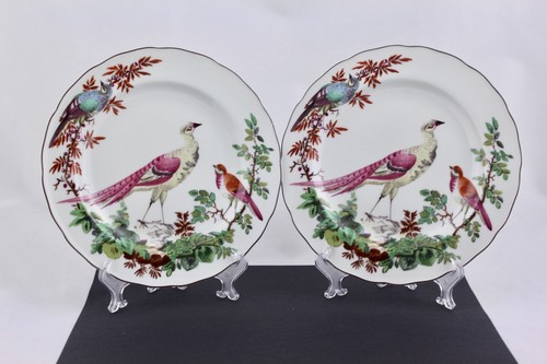 SET OF 2 WILLIAMSBURG MOTTAHEDEH CHELSEA BIRD 7-3/8" BREAD/BUTTER PLATES - MINT