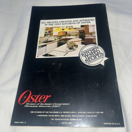 Vintage 1983 Osterizer Blender Spin Cookery Cookbook Cooking Cook Book Recipes - Foto 3 di 7