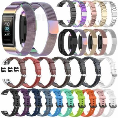 Für Huawei Honor Band 5 Ersatz Milanese/ Edelstahl/Leder / Silikon Uhren Armband