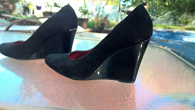 Womens Black Marais Maxstudio Suede 4 Inch Platform, Size 8 Medium