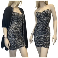 Dolce&Gabbana dress grey corset silk print imitation lace suit with jacket IT40