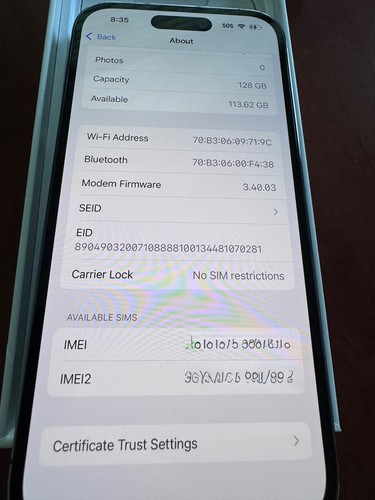 Apple iPhone 14 Pro - 128 GB - Purple (Unlocked) - Photo 11 sur 13