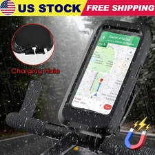 Motorcycle Bike Handlebar Phone Mount Holder Waterproof Case for iPhone Samsung