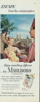 1952 Marlboro Cairo Citadel Egypt Enjoy Something Different Vintage Print Ad C7