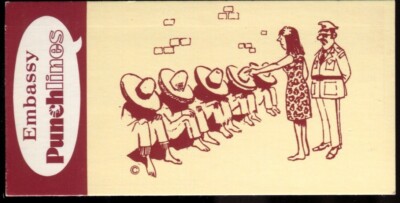 Tabakkarte, Testamente, Botschaft, PUNCHLINES, Lochkarikaturen, 1983, #S110