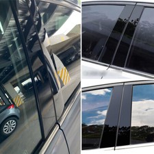 Set Of 6 For 2011-2019 Ford Explorer Door Pillar Post Trim Black Car Accessories