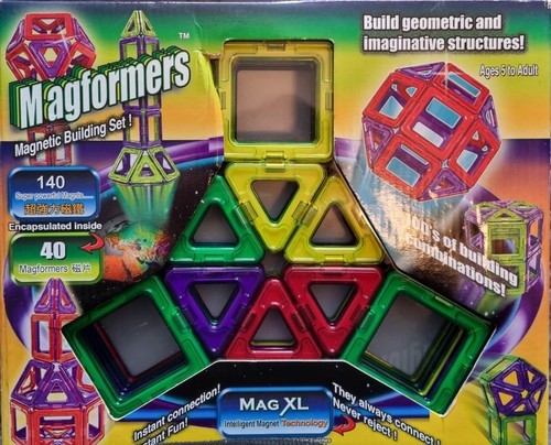 MAGFORMERS MAG XL 40 PIECE INTELLIGENT MAGNET BUILDING SYSTEM - Picture 2 of 6