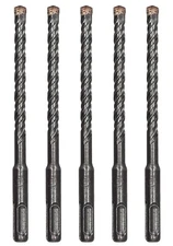 5/16"x6" SDS Plus Rotary Hammer Drill Bit Carbide Tip for Masonry Concrete-5Pcs