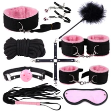 Cozy Feel BDSM LOVE HIGH QUALITY Bondage Set Kit Restraints Straps SM 10PC