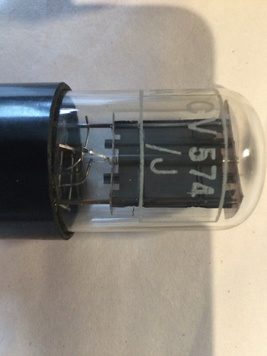 RCA CV574/6X5GT/G /VT126-B BLACK PLATE OBLONG GETTER NOS VALVE TUBE (J281) - Picture 3 of 3
