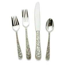 Repousse by Kirk Stieff Sterling Silver - 4 Piece Place Setting, gently used