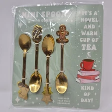 Target Bullseye's Playground Christmas Tea Spoons SET OF 4 Gingerbread Snowman 