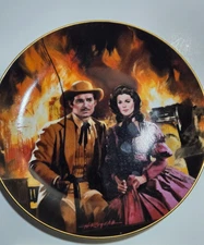 Vintage W. L. George Gone With The Wind Collectible Plates lot (4) with Auth.