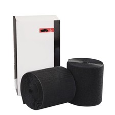 Hook And Loop Fabric Fastener, 4 Inch Sew On Strips, 3 Yard, Black