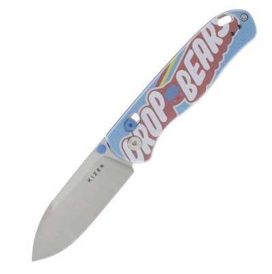 Kizer SMKW Exclusive Drop Bear Grumbly Blue V3619E6 - G10 - Satin 14C28N