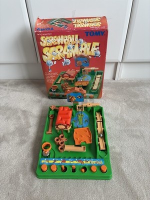 Tomy Screwball Scramble Geschicklichkeit Hindernisspiel funktionstüchtig Vintage