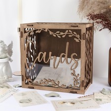 Wedding Card Boxes for Reception, Wooden Gift Card Box for Wedding