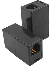2Pack RJ11 Coupler Phone Line Connector Telephone Cord Adapter RJ11 6P4C Fema...