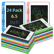 24 Pack LCD Writing Tablet for Kids, 6.5 Inch Colorful Doodle Board Drawing T...