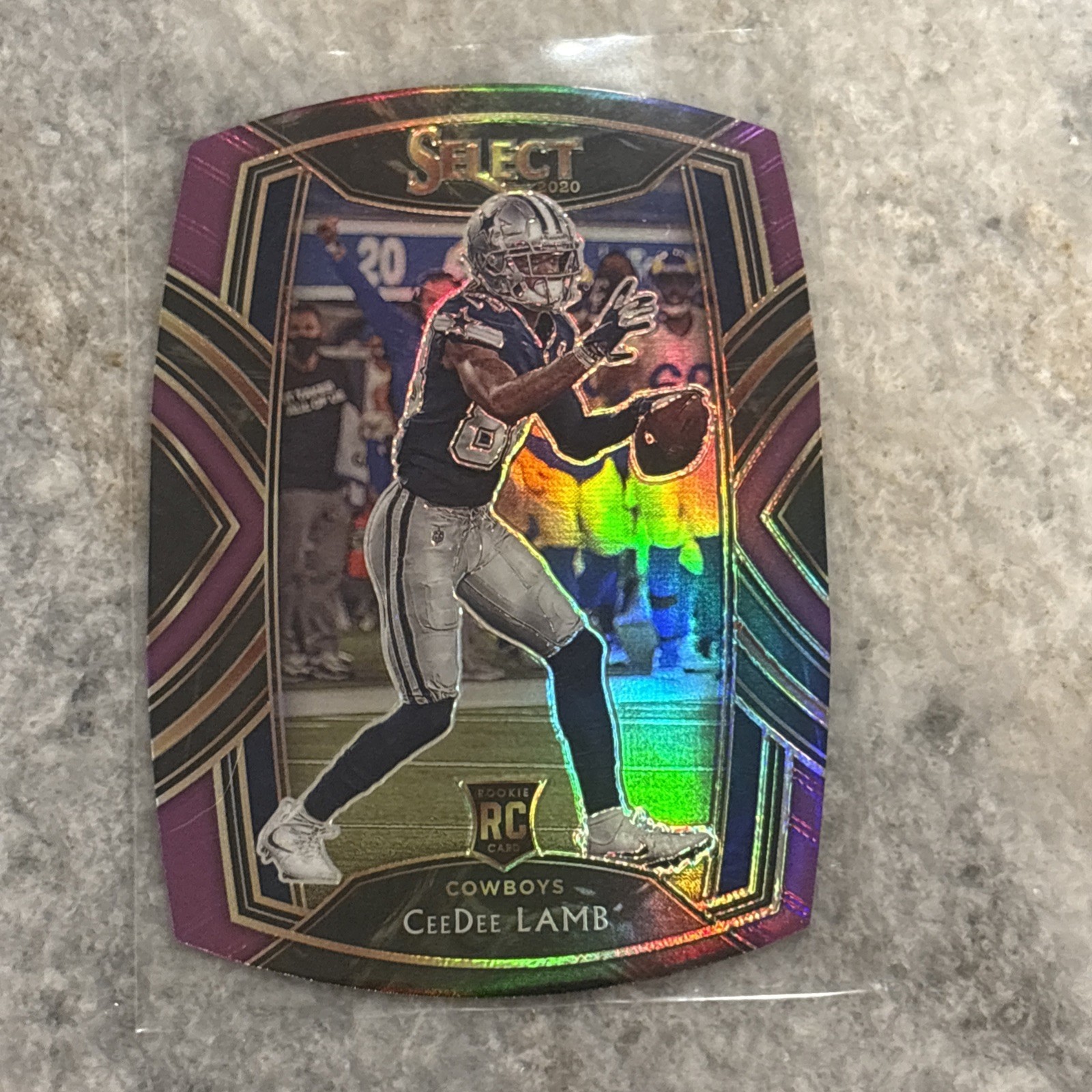2020 Panini Select - Club Level CeeDee Lamb #257 Purple Prizm Die-Cut (RC)