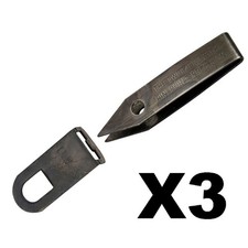 Uncle Bill's Sliver Gripper Tweezers Black Oxide Steel w/ Keychain Clip 3-Pack 