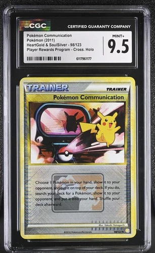 CGC 9.5 Pokémon Communication HeartGold & SoulSilver 98/123 Crosshatch Holo