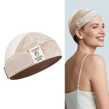Wig Cap with Grip Band, 2-in-1 Non-Slip Wig Cap, Nude, Adjustable, Comfortable