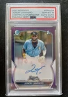 2023 Junior Caminero Bowman Chrome 1st Rookie Auto Purple Refractor /250 PSA 10